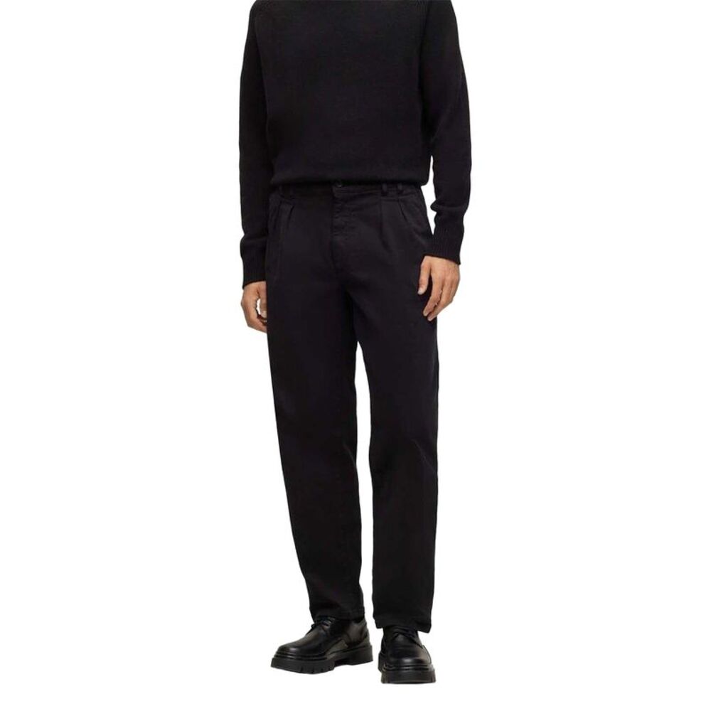 Boss Mens Tulsa Logo Straight Chinos / Black